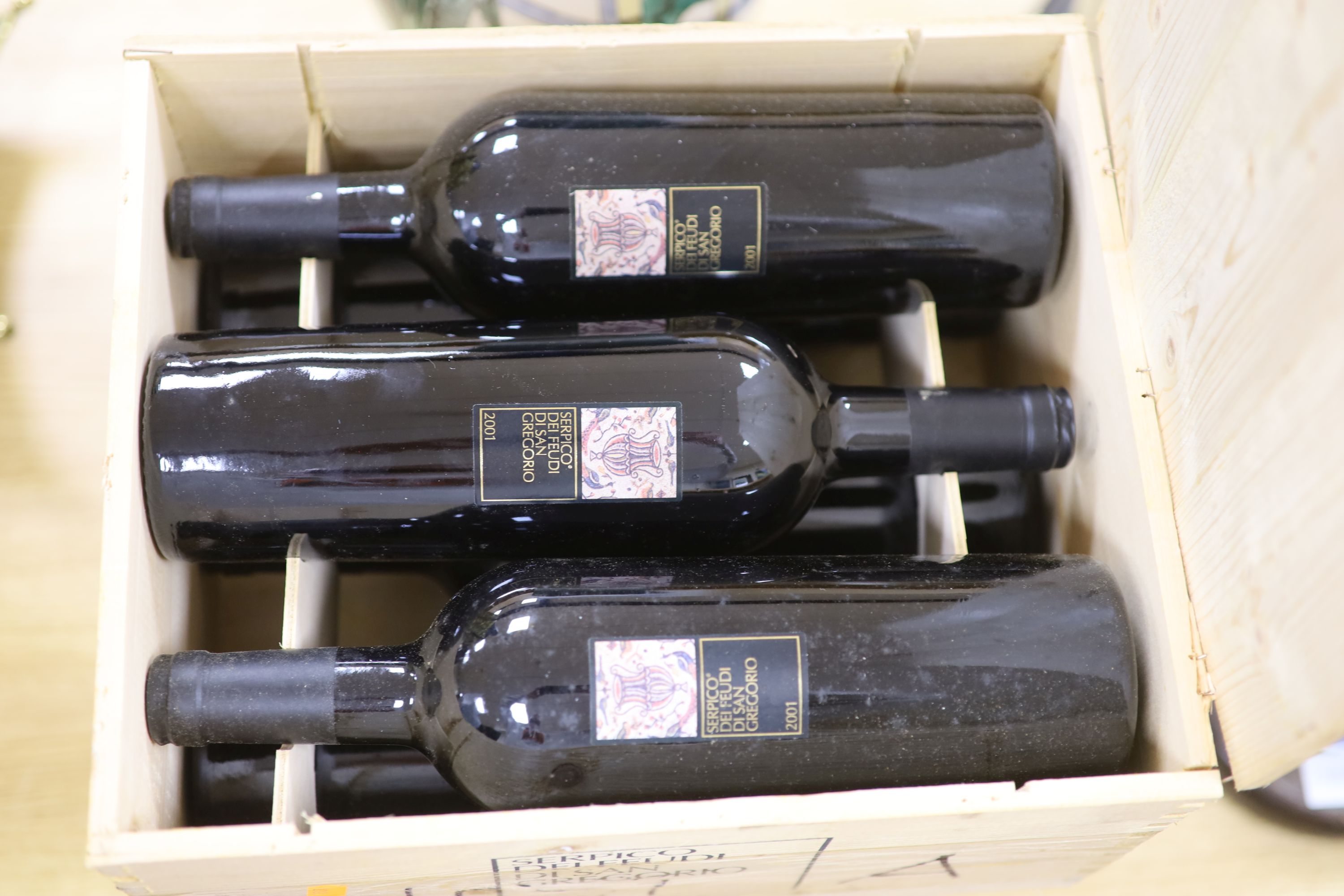 Six bottles of Serpico dei Feudi diSan Gregorio - La Campania OWC, 2001